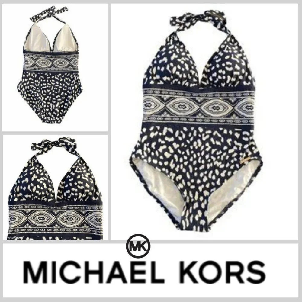 Michael Kors Navy White Print Cruise 8 - Picture 3 of 14